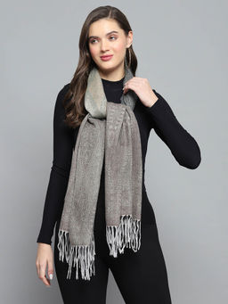 Monte Carlo - Womens Printed Grey Stole