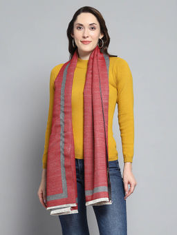 Monte Carlo - Womens Solid Maroon Stole