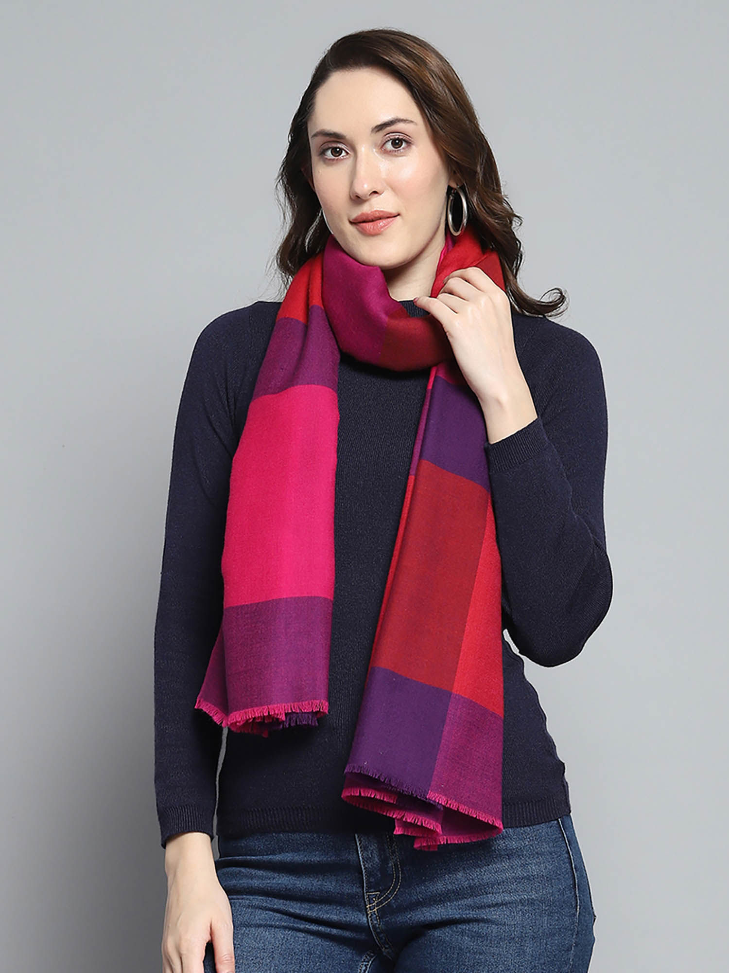 monte carlo Womens Colorblock Multi-Color Stole-picture-19