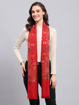 Monte Carlo - Womens Woven Red Stole