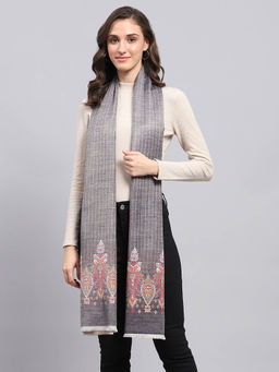 Monte Carlo - Womens Woven Grey Stole