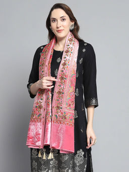 Monte Carlo - Womens Woven Pink Stole