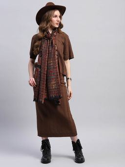 Monte Carlo - Womens Woven Multi-Colored Stole