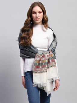 Monte Carlo - Womens Woven Grey Stole