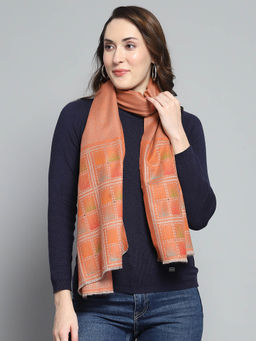 Monte Carlo - Womens Woven Orange Stole