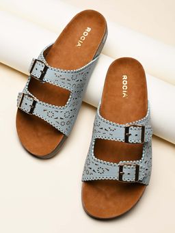 ROCIA - Mint Green Women Casual Laser Cut Flat Sandals