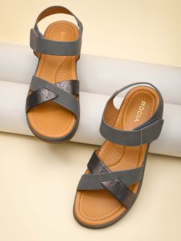 ROCIA - Navy Blue Women Casual Comfort Flat Sandals