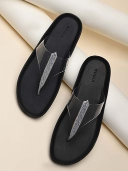 ROCIA - Transparent Women Diamond Studded Vinyl Sandals