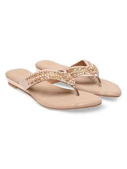 ROCIA - Gold Women Embroidered Flats