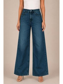 Twenty Dresses by Nykaa Fashion - Womens Washed High Waist Timeless Blue Jeans