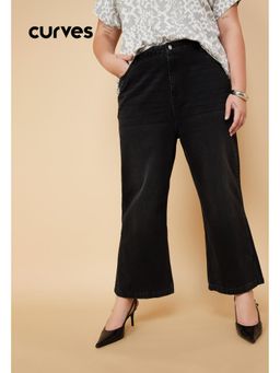 max - Womens Washed High Rise Wide Leg Jeans