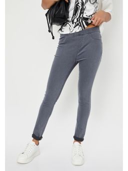 max - Womens Solid High Rise Jeggings