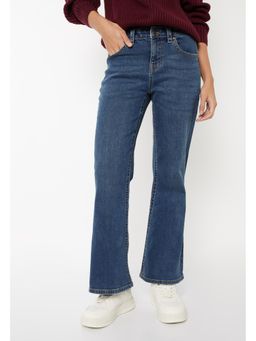max - Womens Washed High Rise Straight Jeans
