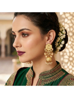 Ruby Raang Studio - Gold Jhumki Earrings