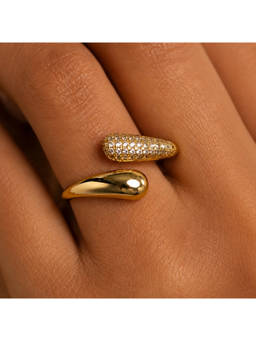 Ruby Raang Studio - White Bypass Dome and Pave Ring