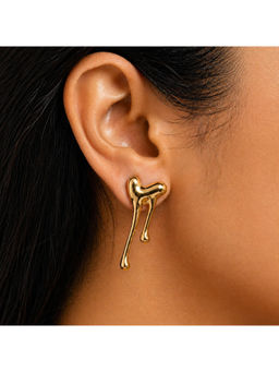 Ruby Raang Studio - Gold Molten Drip Sculptural Stud Earrings