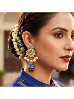 Ruby Raang Studio - Multi-Color Shahi Neelam Earrings