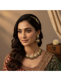 Ruby Raang Studio - Sitara Crescent Moon Choker and Earrings