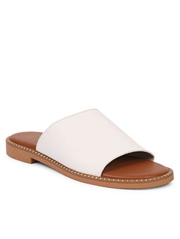 Viviblu - White Pu Coated Leather Sandals