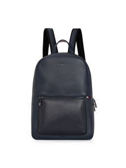 Tommy Hilfiger - Rochester Unisex Leather Laptop Backpack - Navy (M)