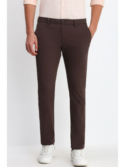 Allen Solly - Men Brown Ultra Slim Fit Solid Casual Trouser