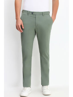 Allen Solly - Men Green Regular Fit Solid Casual Trouser
