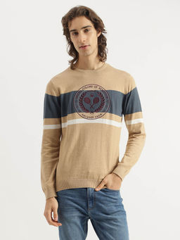 United Colors of Benetton - Regular Fit Striped Emblem Sweatshirt