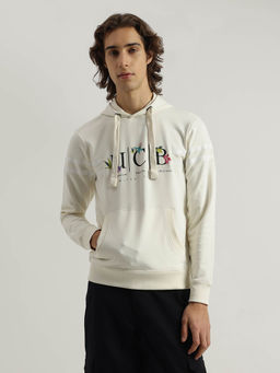 United Colors of Benetton - Regular Fit Hooded Neck Printed Terry Sweatshirt