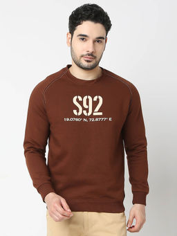 Spykar - Friar Brown Regular Fit Casual Sweatshirt