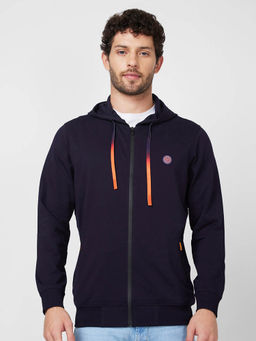 Spykar - Navy Blue Regular Fit Casual Sweatshirt