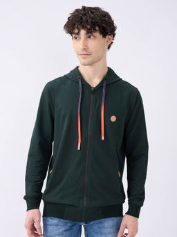 Spykar - Bottle Green Regular Fit Casual Sweatshirt