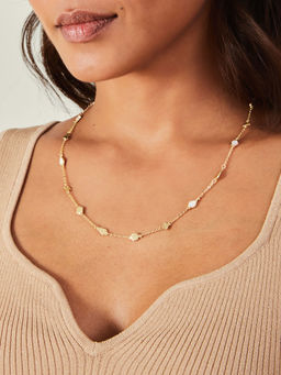 Accessorize London - Women Gold Fine Geometric Chain Necklace