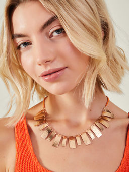 Accessorize London - Women Gold Statement Aztec Collar Necklace
