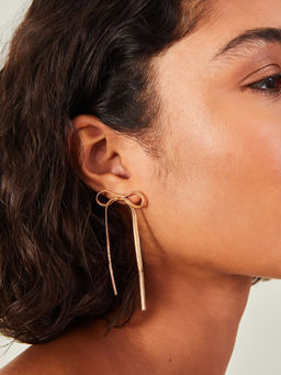 Accessorize London - Women Snake Chain Bow Earrings