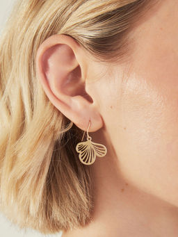 Accessorize London - Women Gold Filigree Leaf Drop Earrings