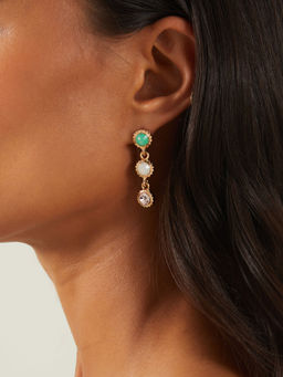 Accessorize London - Women Multi Color Pave Jewel Drop Earrings