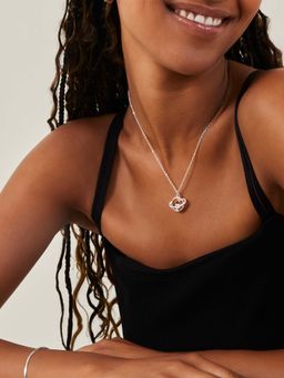 Accessorize London - Women Silver Planet Pendant Necklace