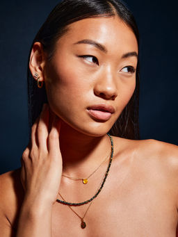 Accessorize London - Women Yellow 14k Real Gold Plated Birthstone Pendant Necklace