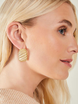 Accessorize London - Women Gold Chunky Croissant Stud Earrings