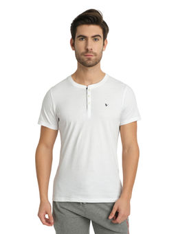 AM SWAN - Mens Solid-plain White T-shirt