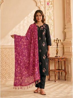 Zamour - Multi-Colour Chinon Bandhani Print Dupatta