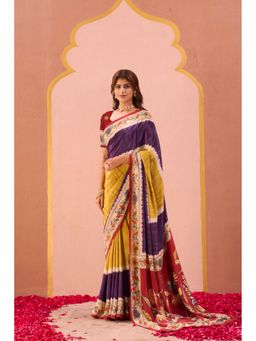Ekana Label - Multi Colour Rang Rasika Saree with Unstitched Blouse