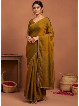 Kartika - Ready To Wear Golden Saree with Unstitched Blouse
