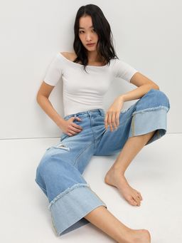 Pomelo - Wide Leg Jeans - Blue
