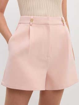 Pomelo - Pleated Shorts - Light Pink