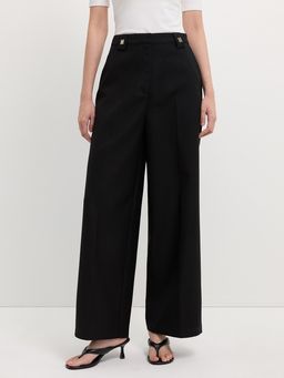 Pomelo - Wide Leg Trousers - Black