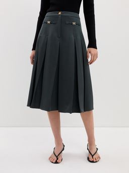 Pomelo - Pleated Skirt - Dark Grey