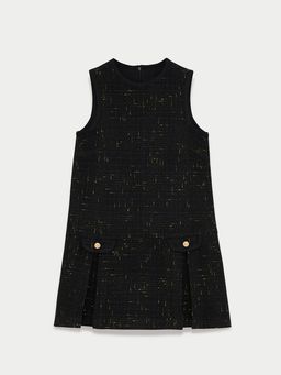 Pomelo - Tweed Dress - Black