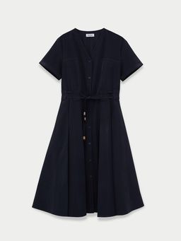 Pomelo - Waist Tie Dress - Navy