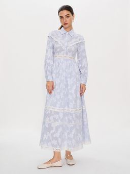 Pomelo - x Janesuda Floral Lace Dress - Baby Blue